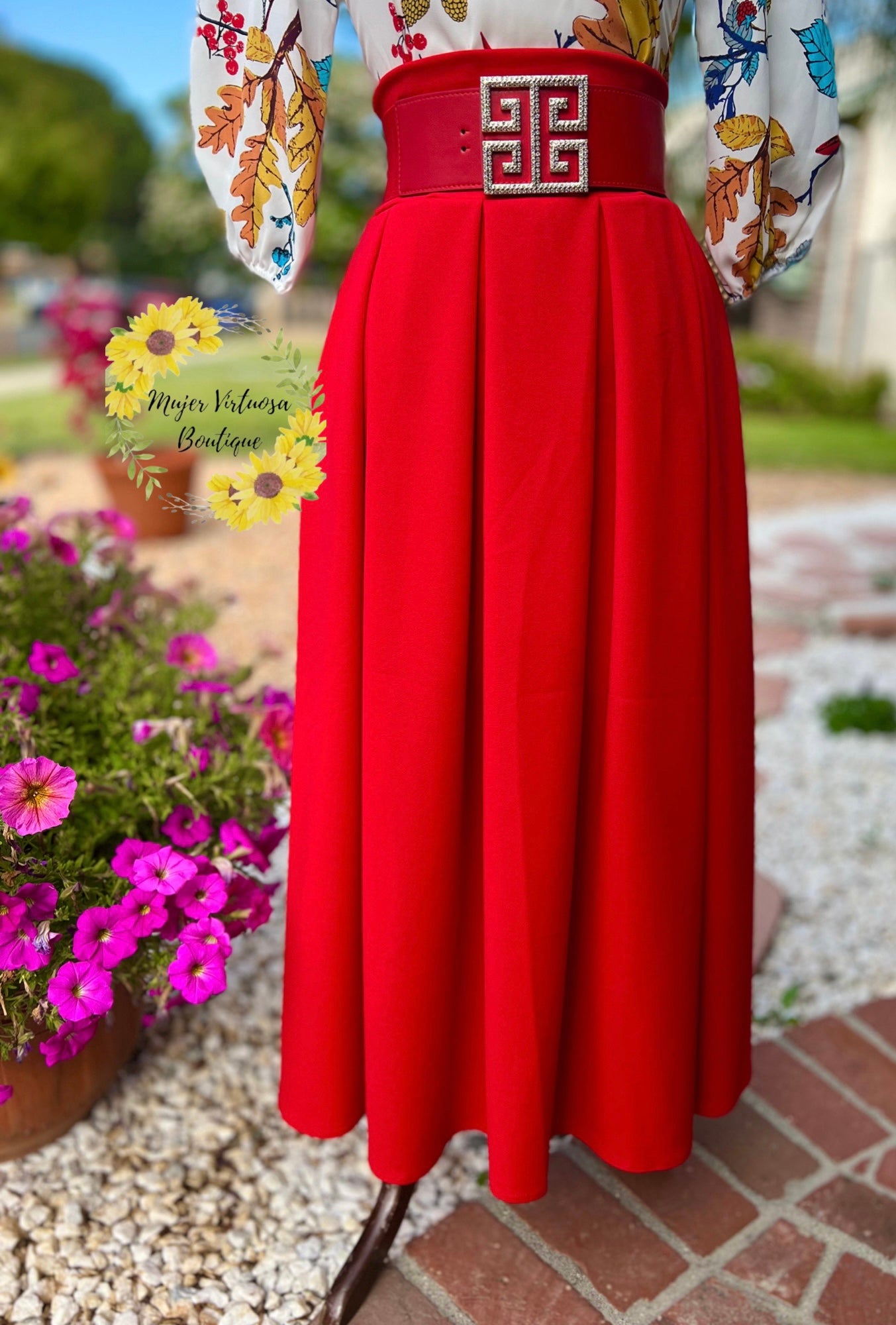 Falda Roja con Paletones