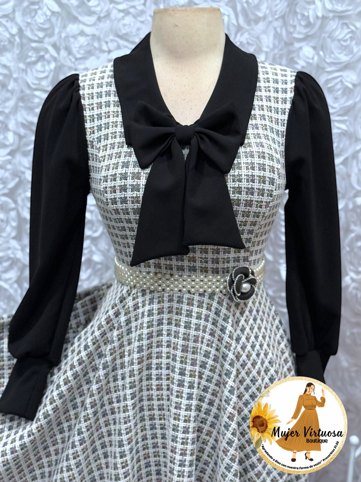 Adara Black Tweed Dress
