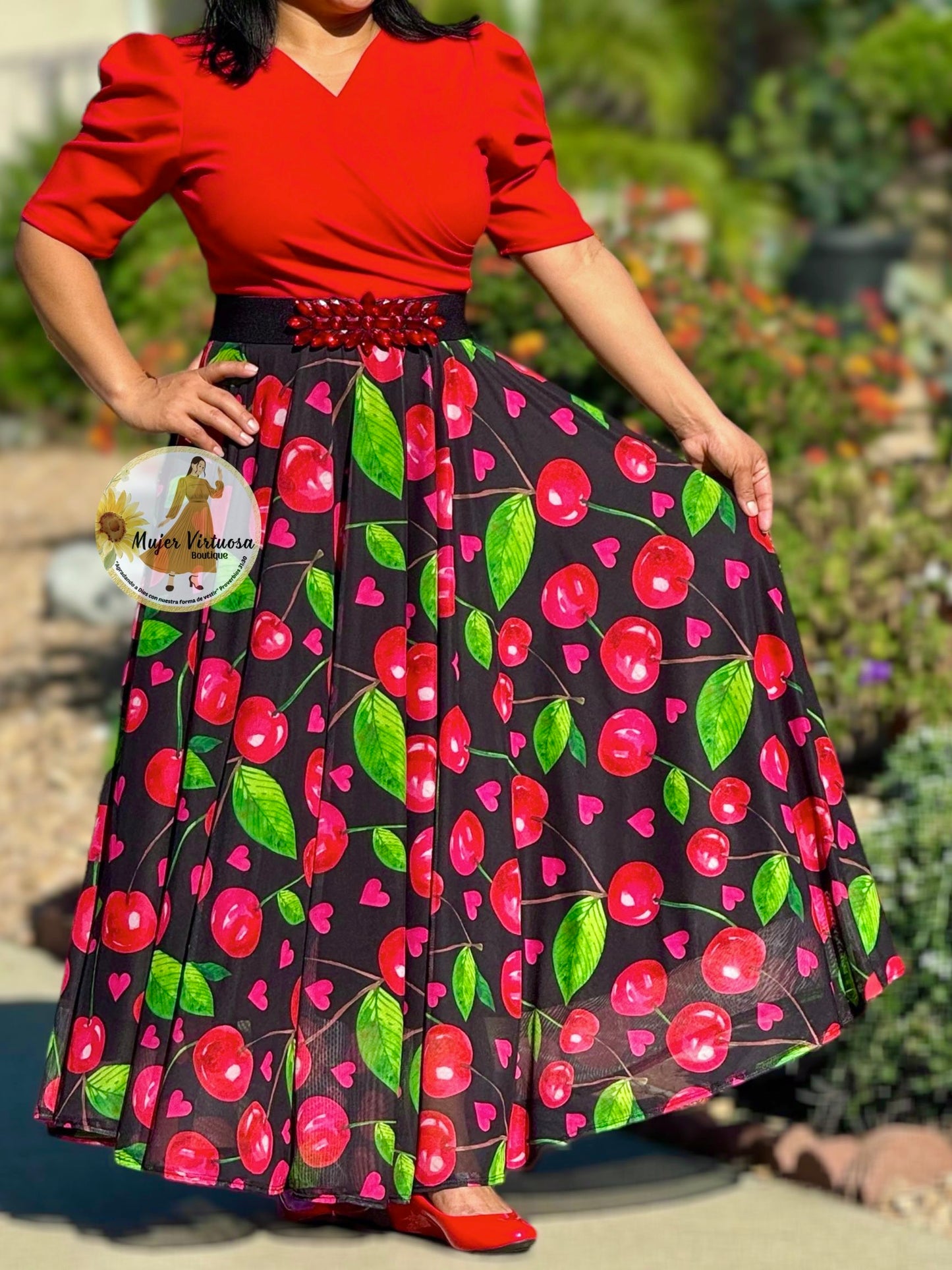 Red & Black Cherries 🍒 Dress