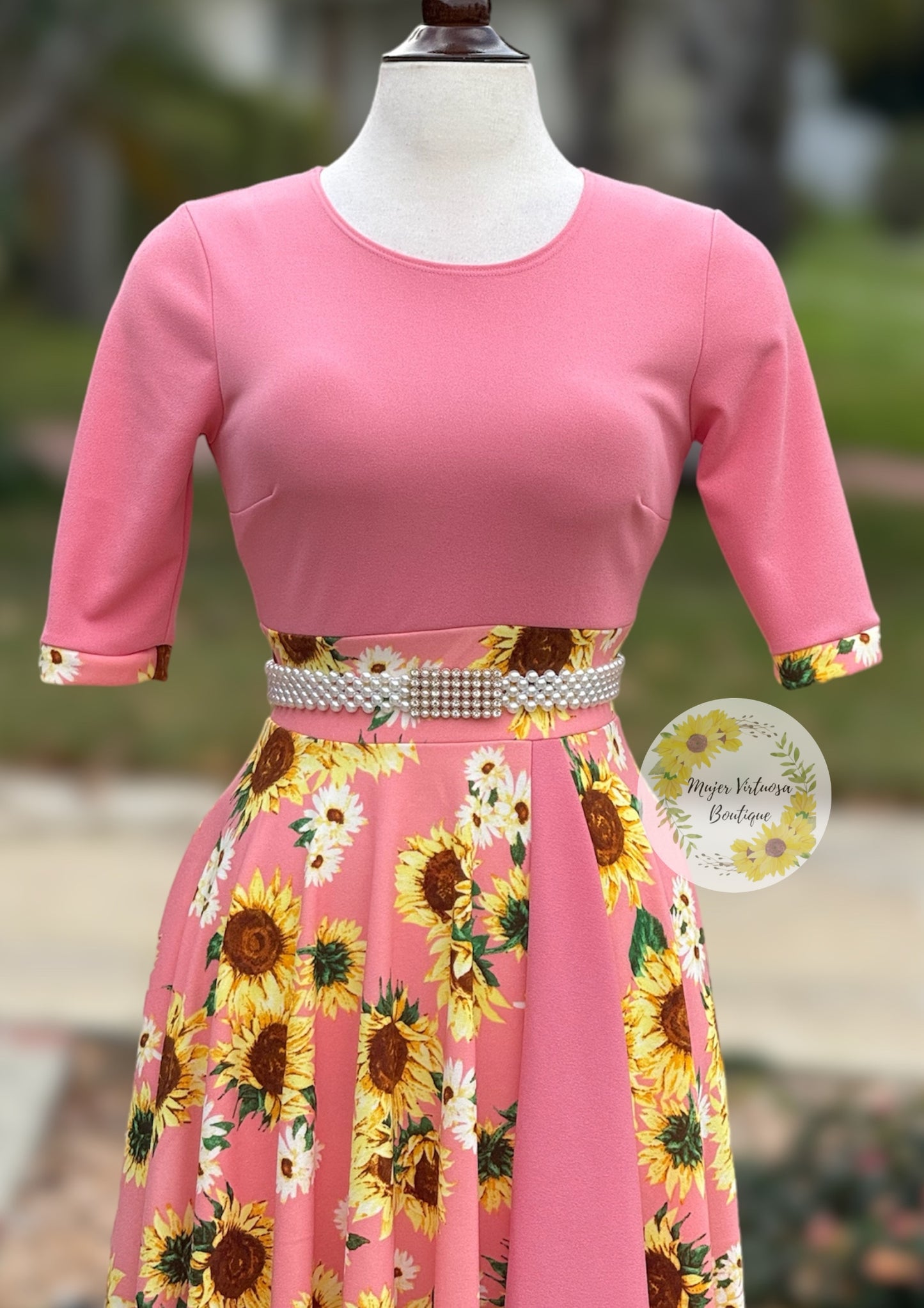 Andrea Pink Sunflower 🌻 Dress