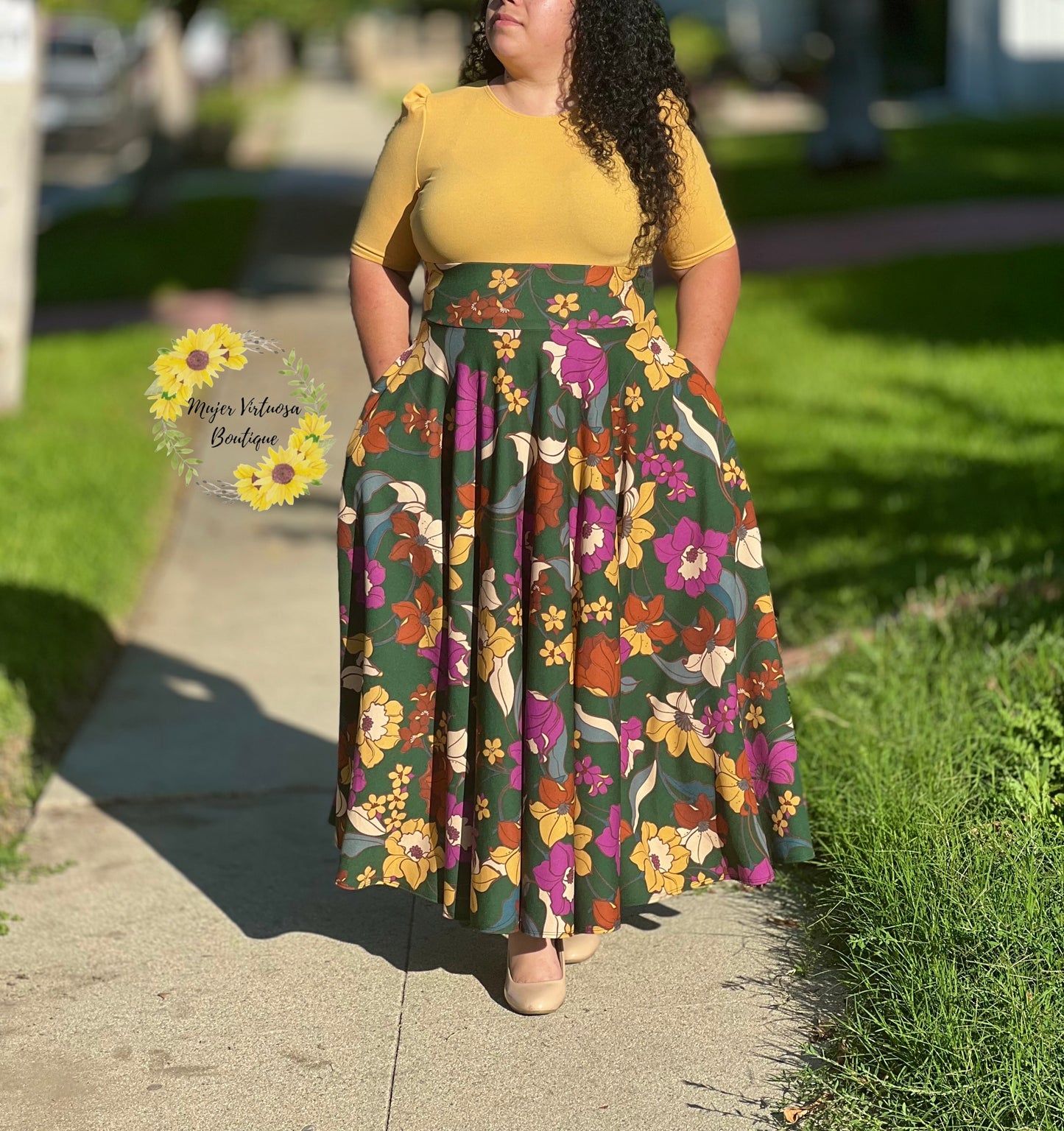 Eliana Yellow Floral Dress