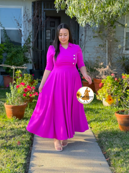 Priscila Bougainvillea Dress