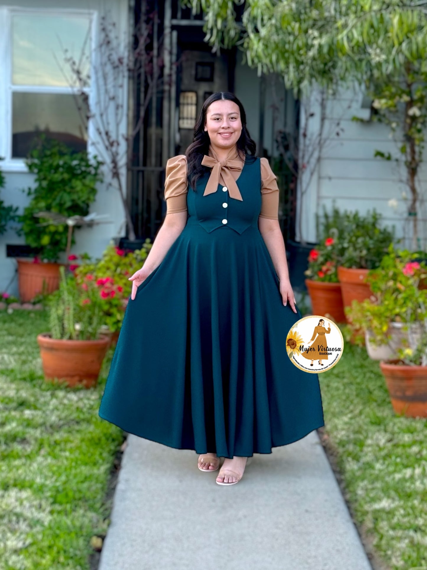 Sara Forest Green Vest Overall