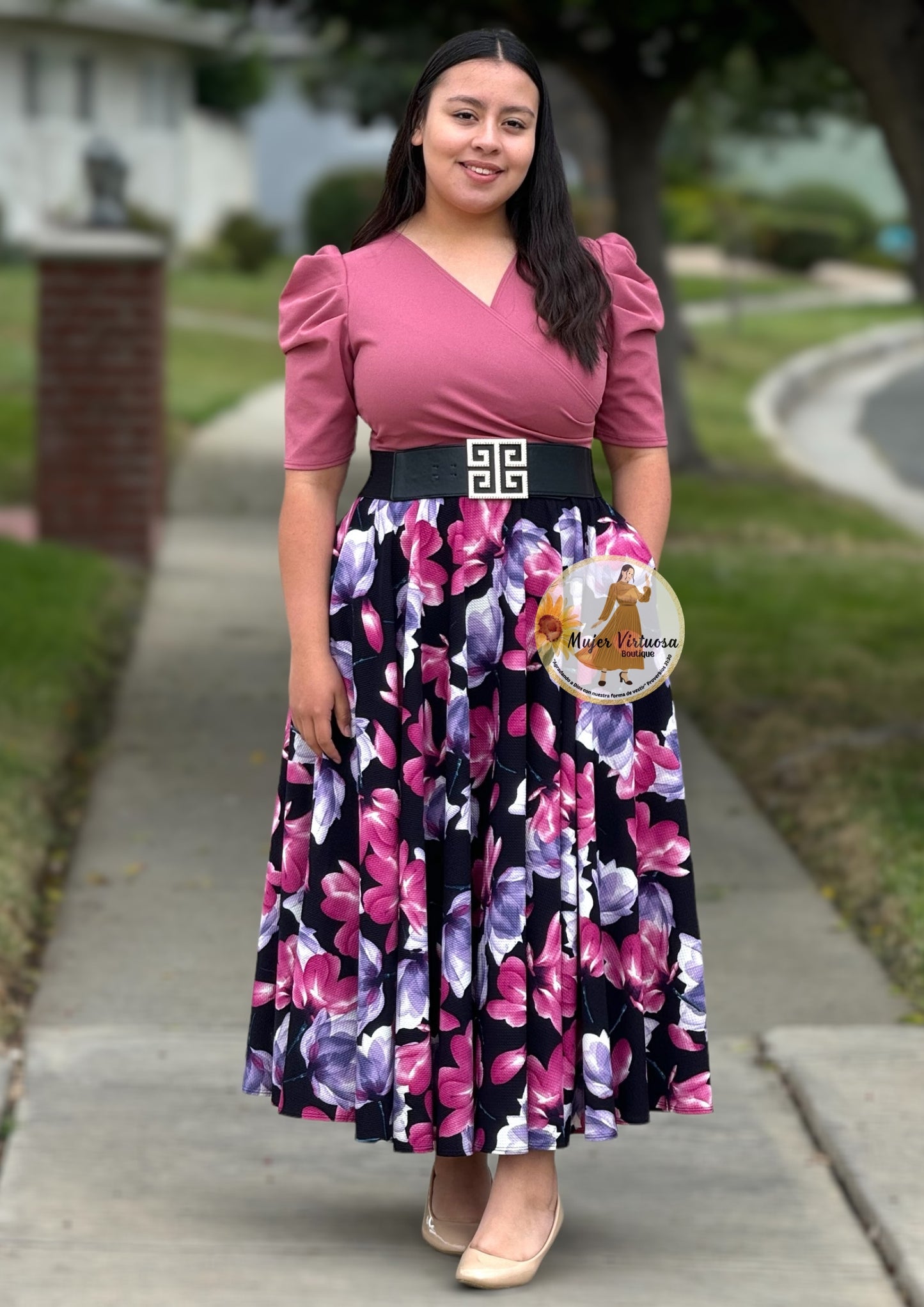 Susan Mauve Floral Maxi Dress