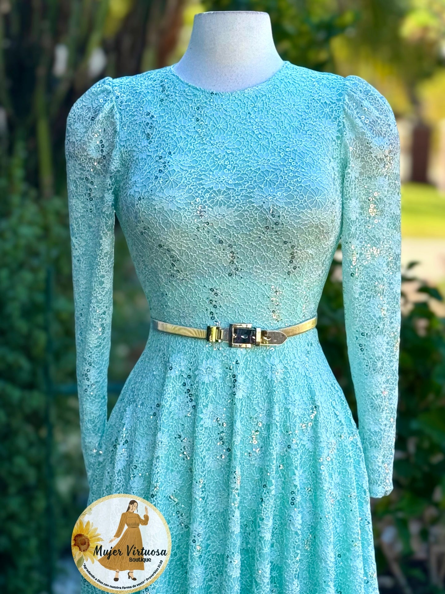 Valerie Mint Lace Dress