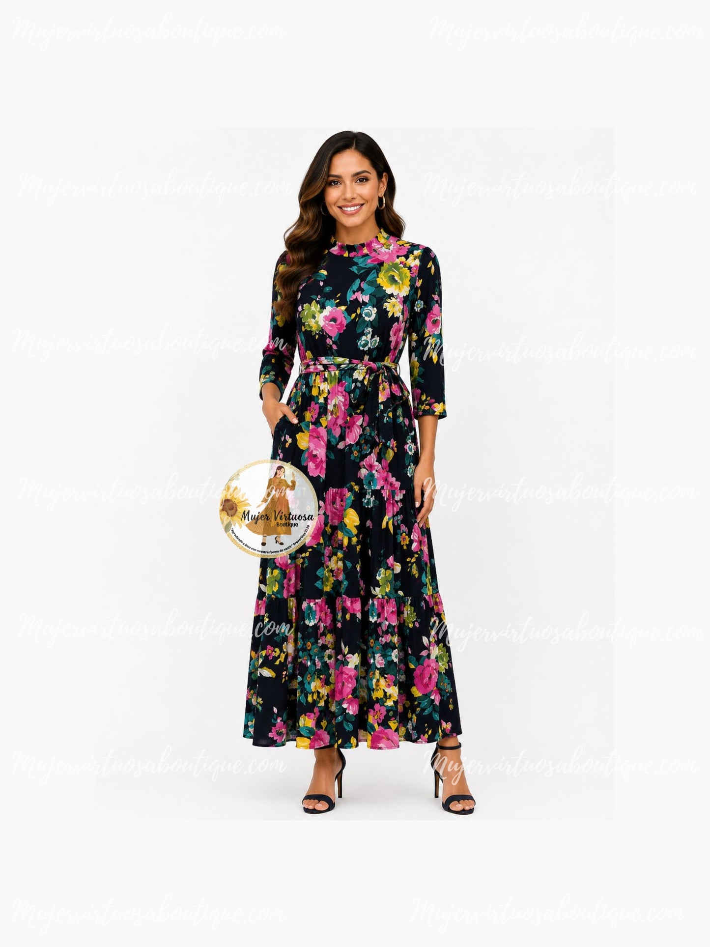 Zuri Navy Floral Dress