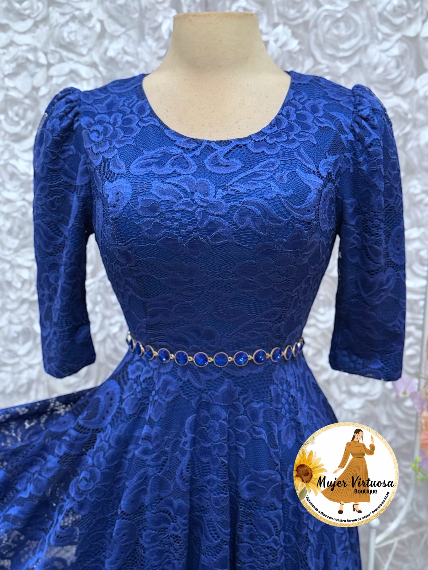 Camila Royal Blue Lace Dress