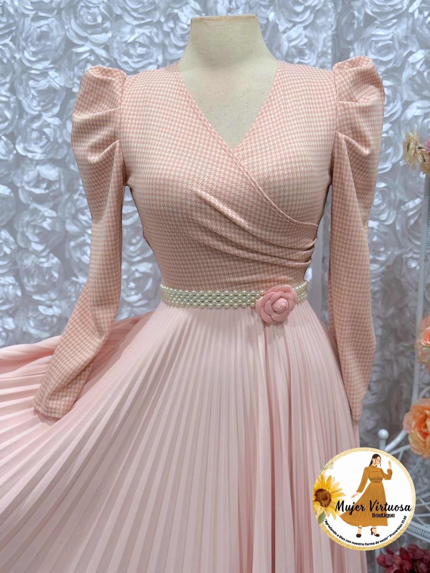 Yvette Pink Plaid Dress