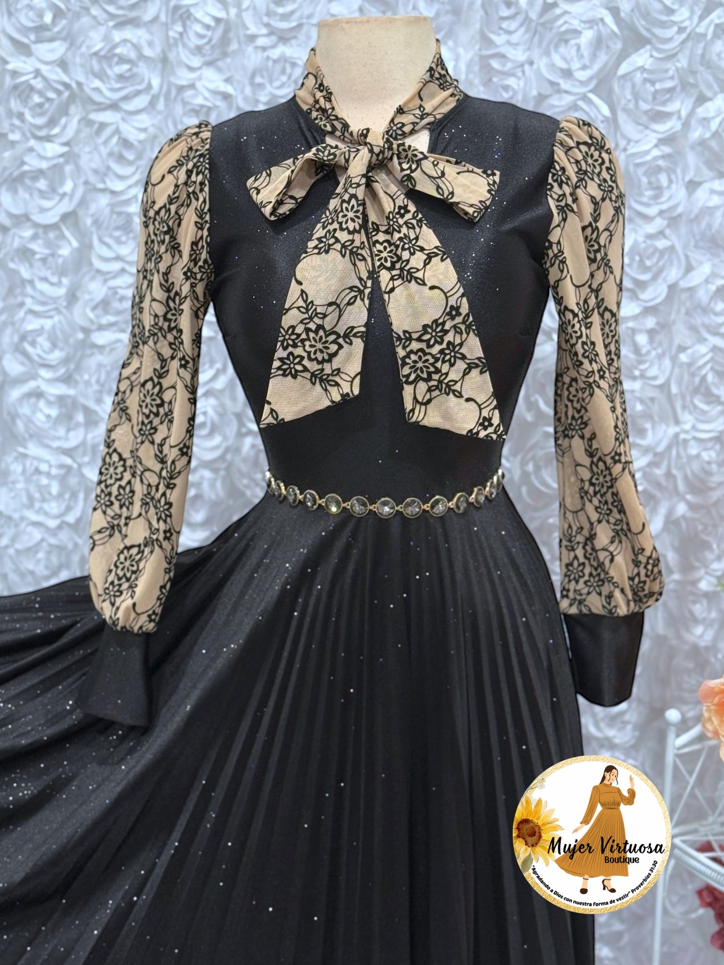 Brenda Black & Mocha Dress