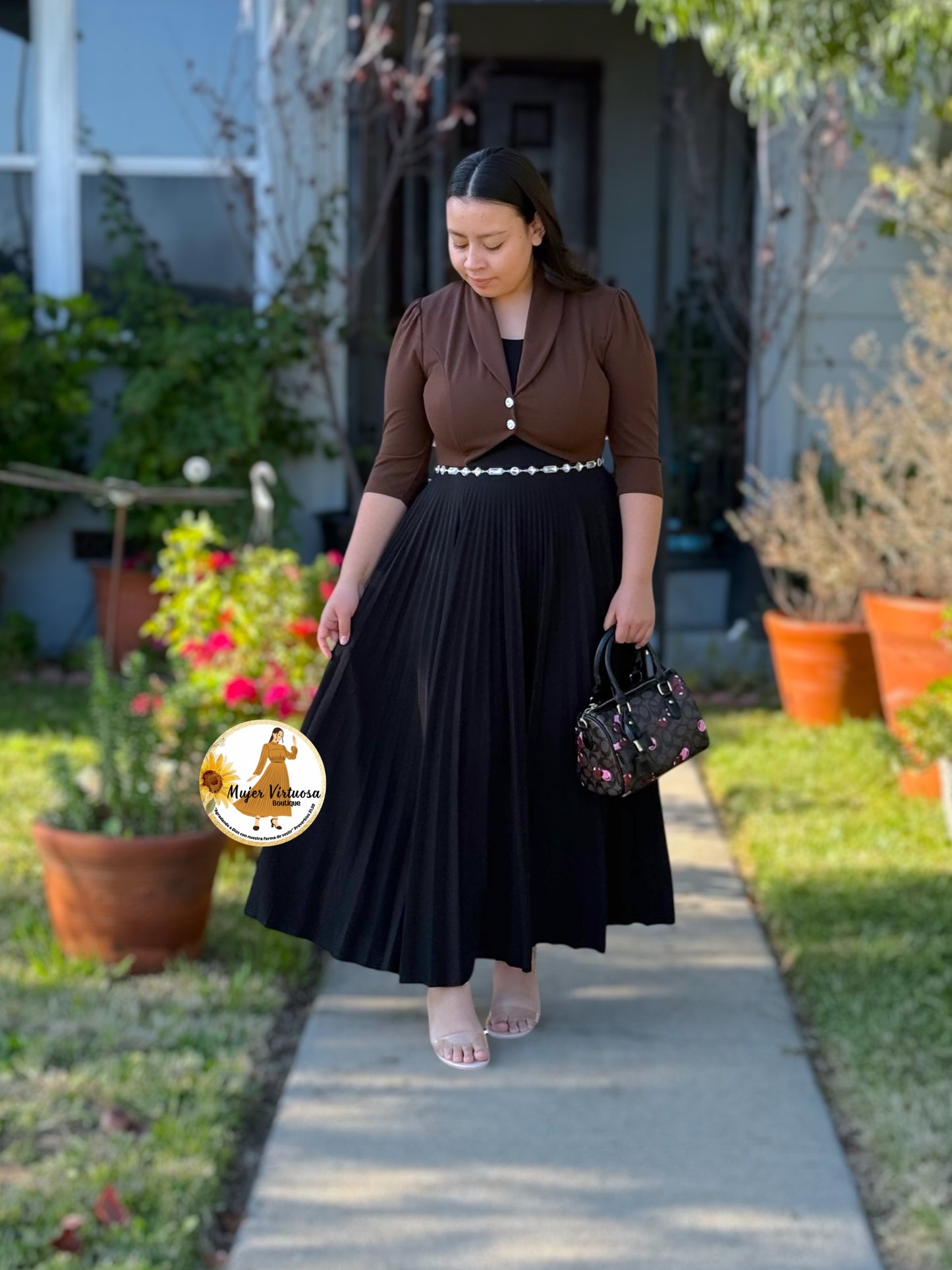 Emely Brown & Black Dress