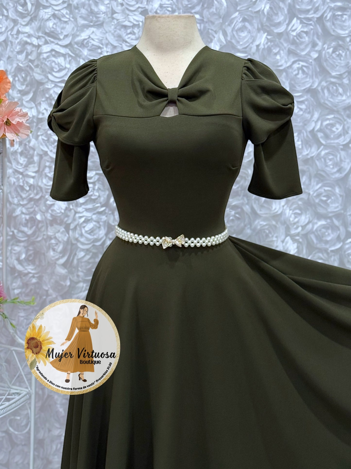 Bianca Olive Green Dress