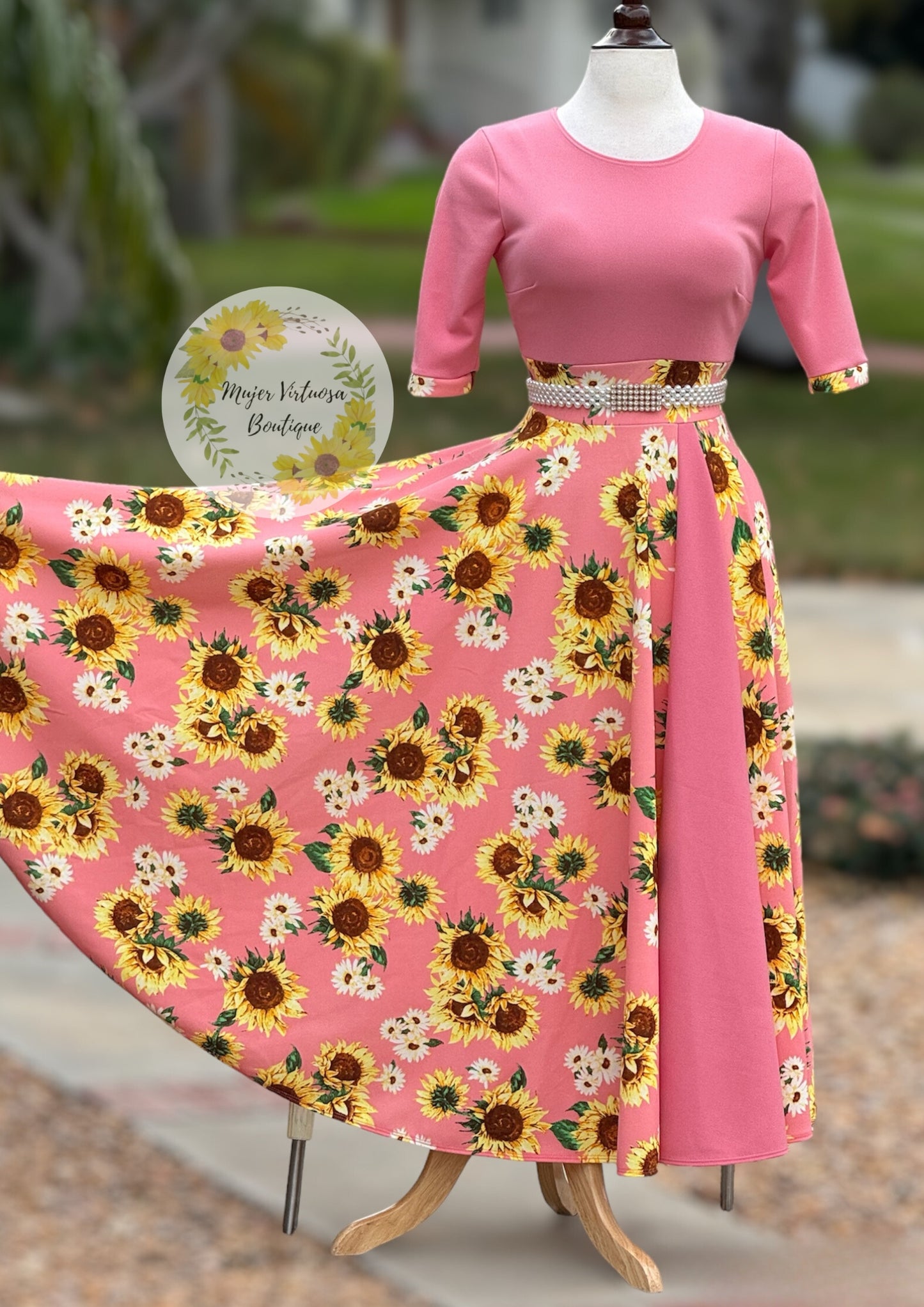 Andrea Pink Sunflower 🌻 Dress