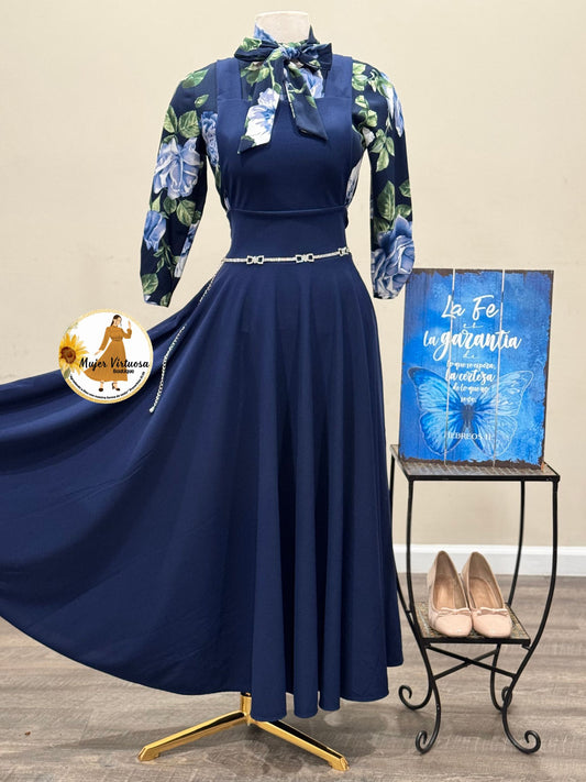 Navy Blue Maxi Overall