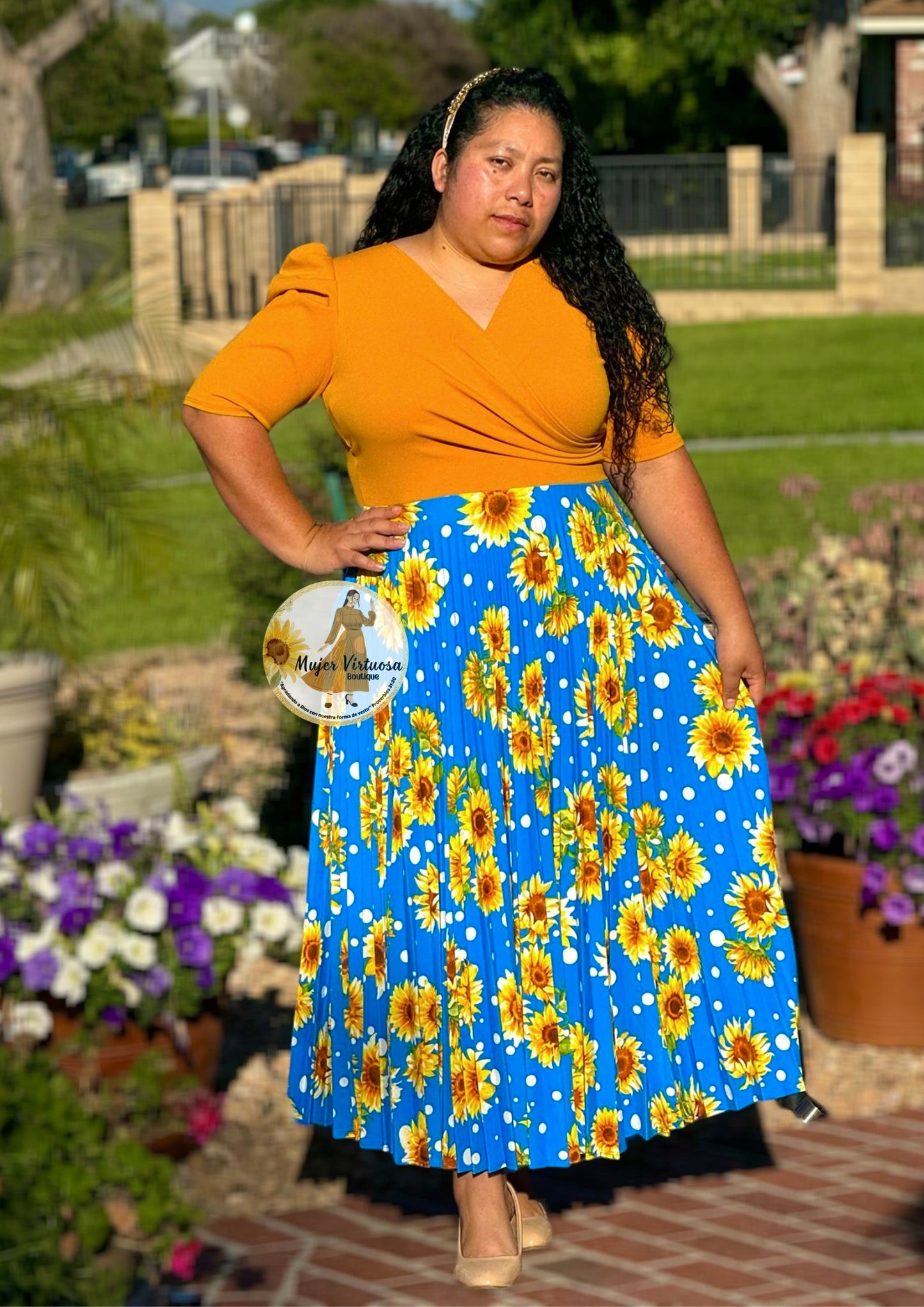 Sunflower Mustard Pleated Dress