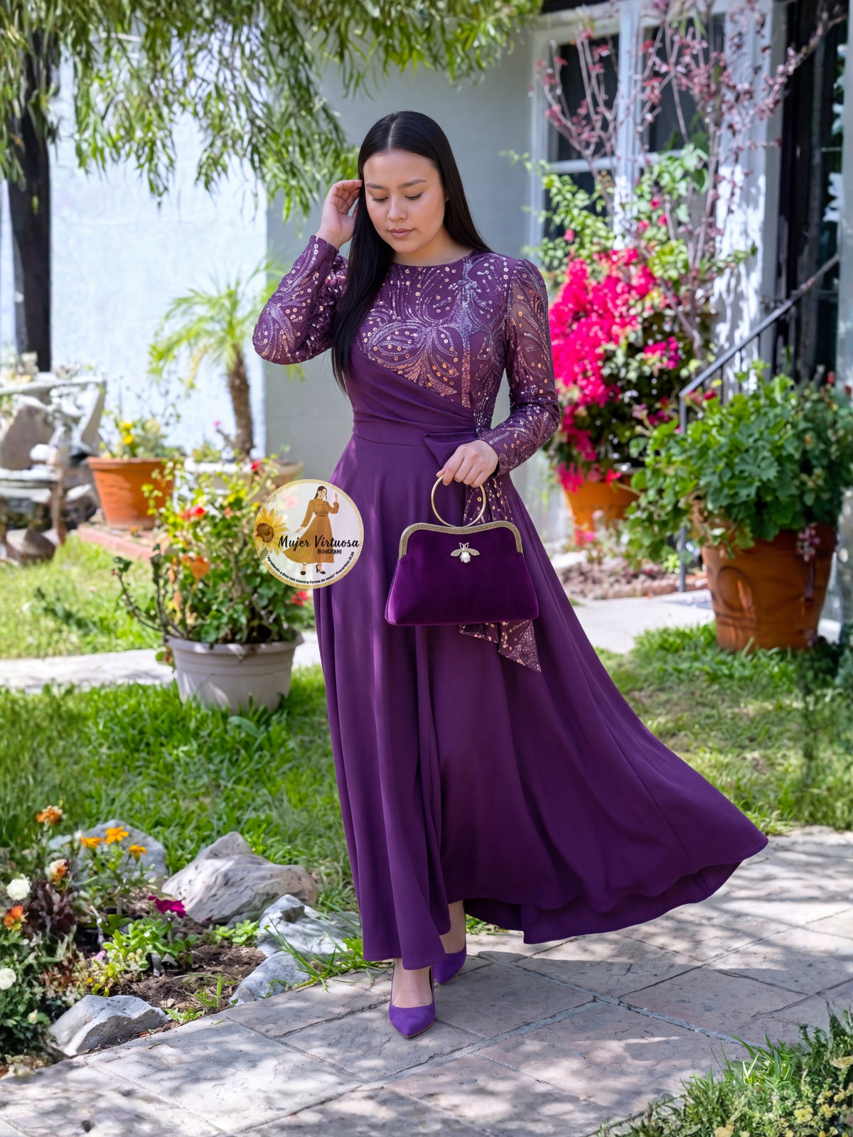 Damaris Uva Dress