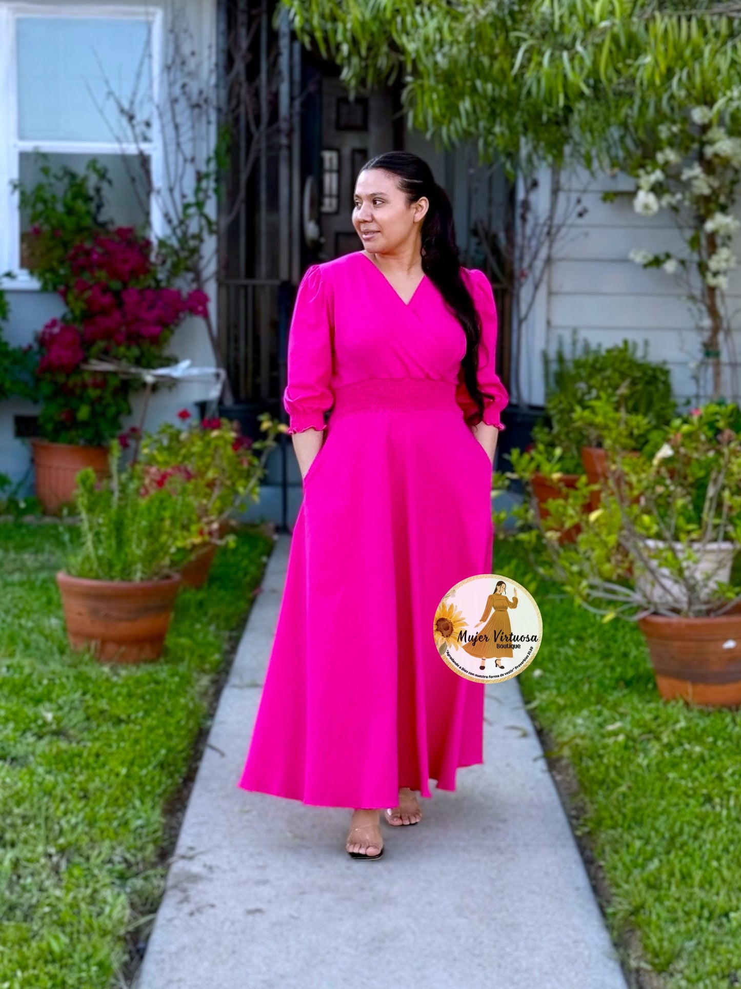 Julisa Fucsia Boho Dress