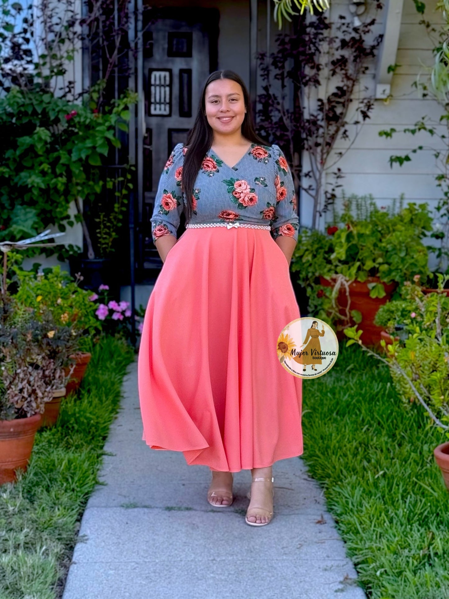 Eva Melon with Roses Dress