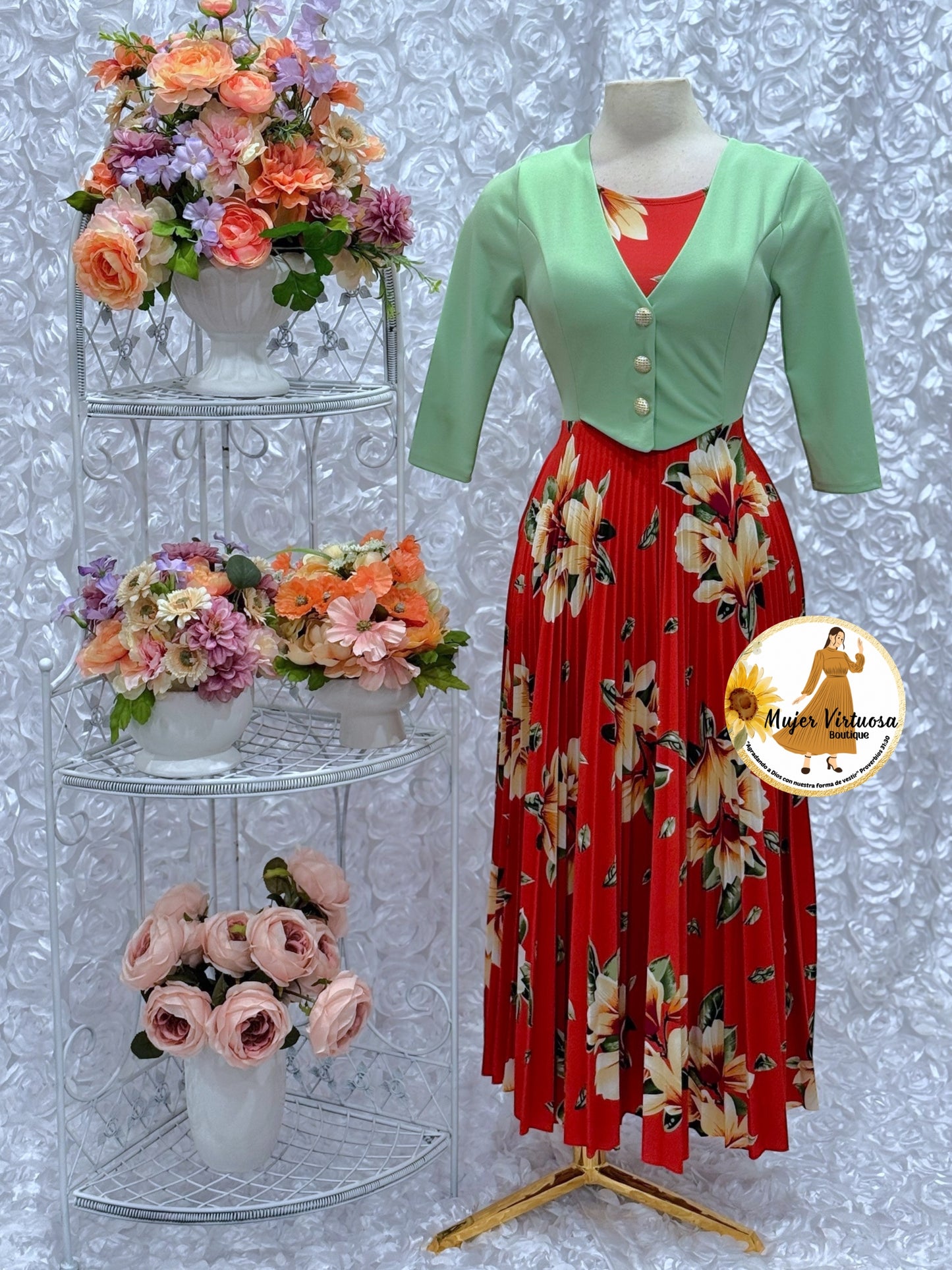 Maggie Green/Rust Blazer Dress