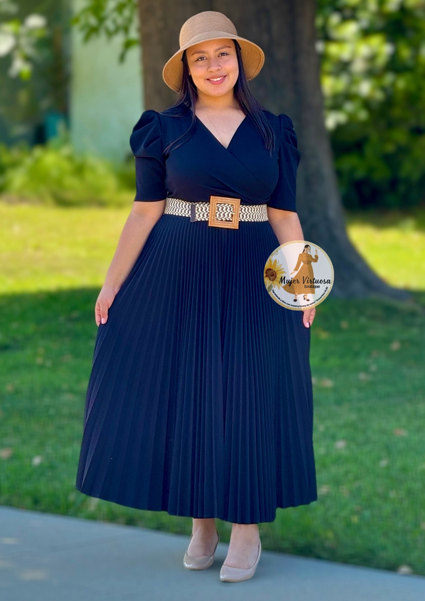 Black Pleated Maxi Dress