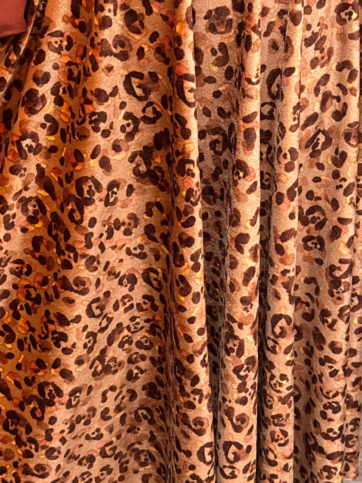 Larissa Rust Animal Print Velvet Dress
