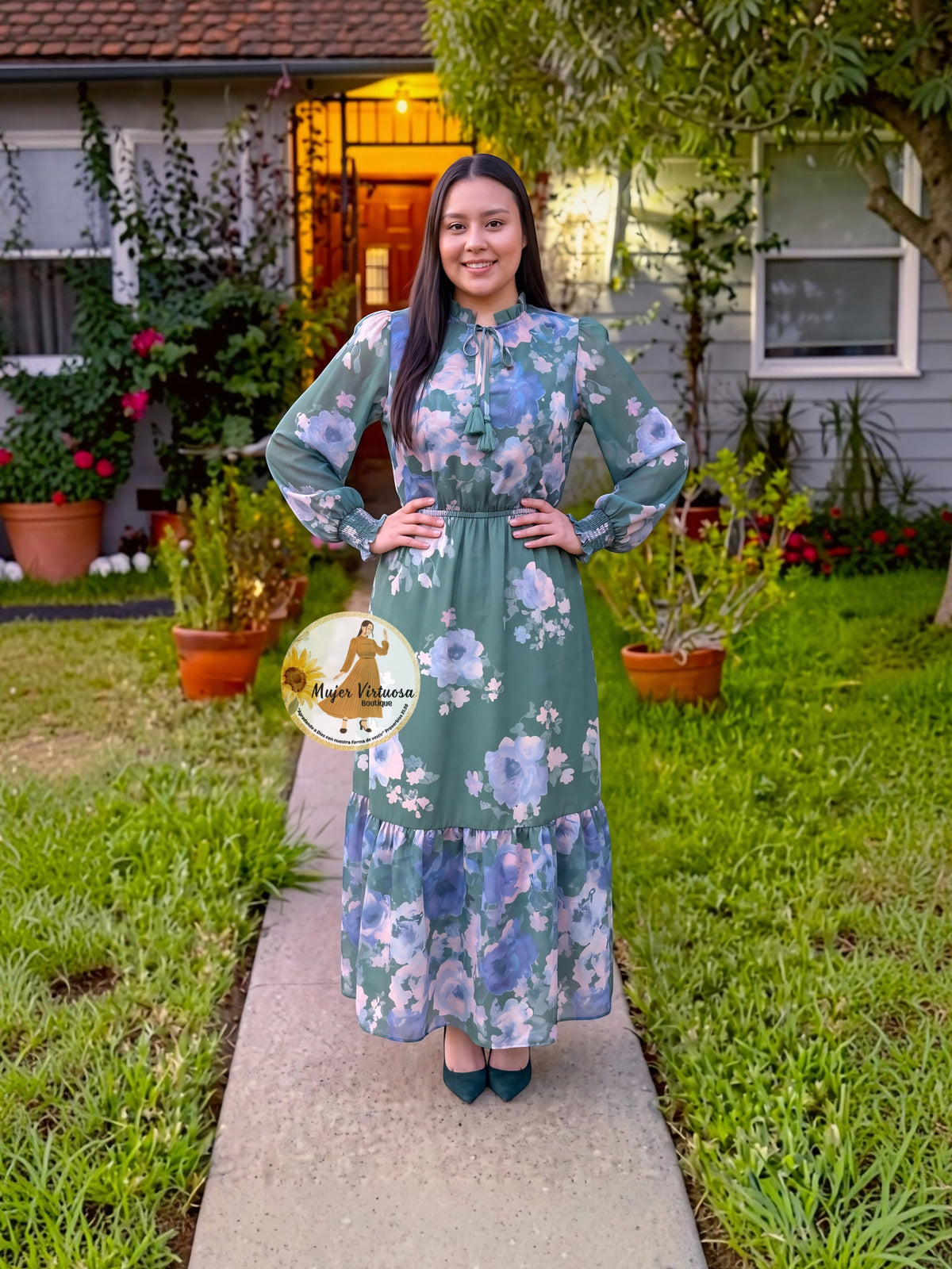 The Roses Garden Green Dress