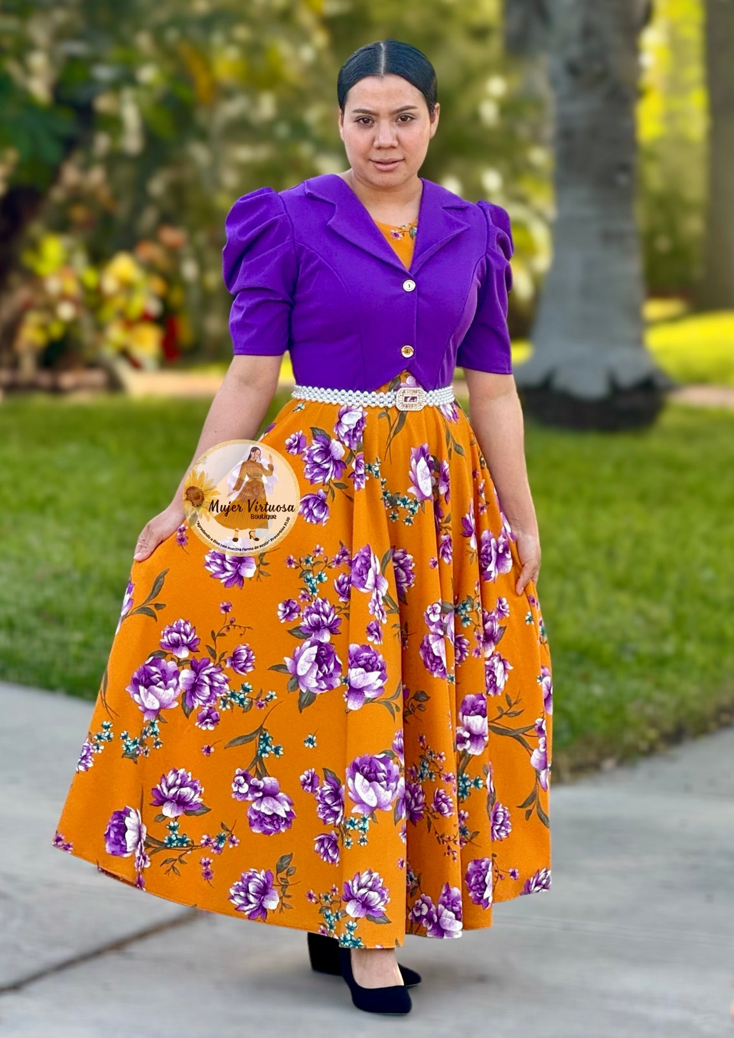 Arlet Purple Blazer Floral Dress