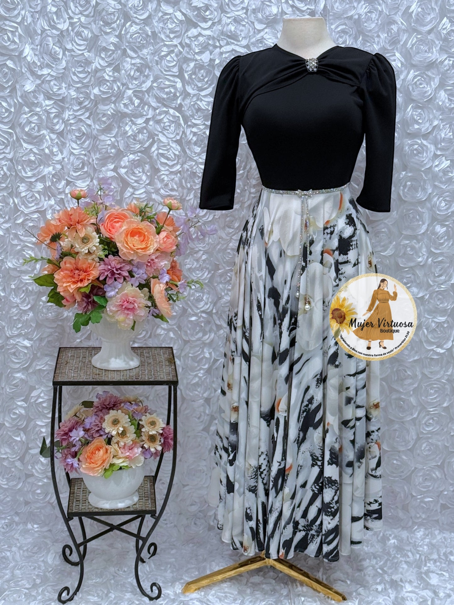 Rosalie Black Orchid Dress