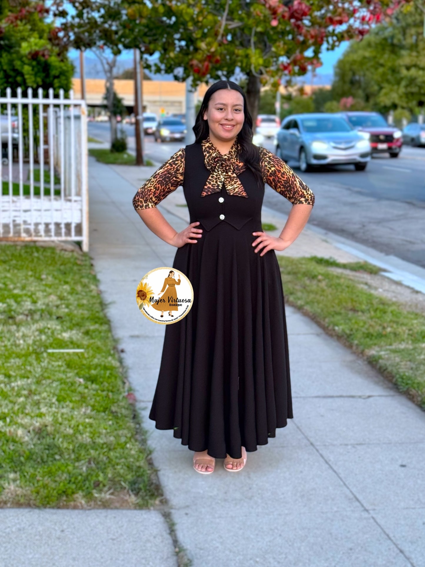 Sara Black Vest Overall