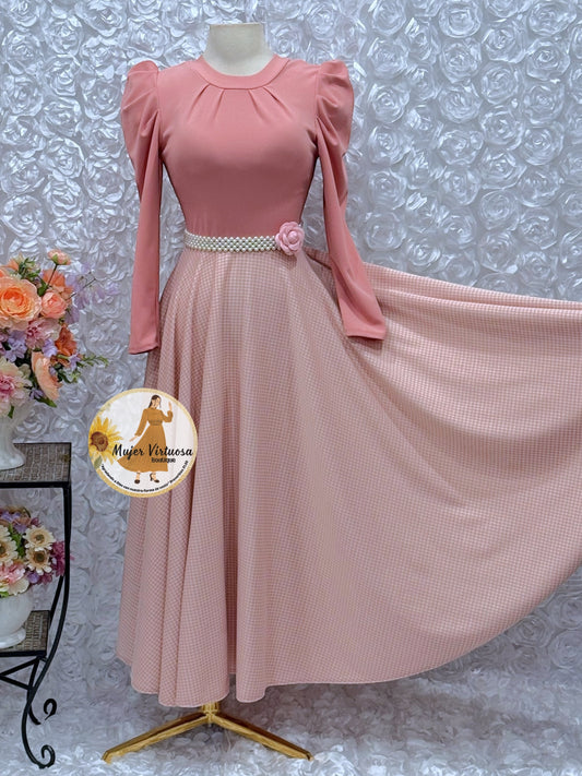 Eloisa Pink Plaid Dress