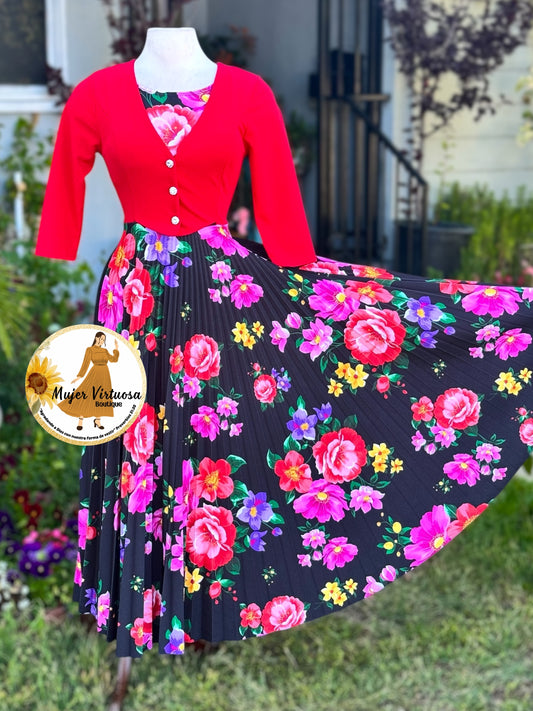 Maggie Red/Black Blazer Dress