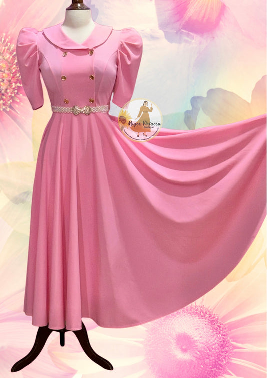 Dorothy Pink Vintage Style Dress