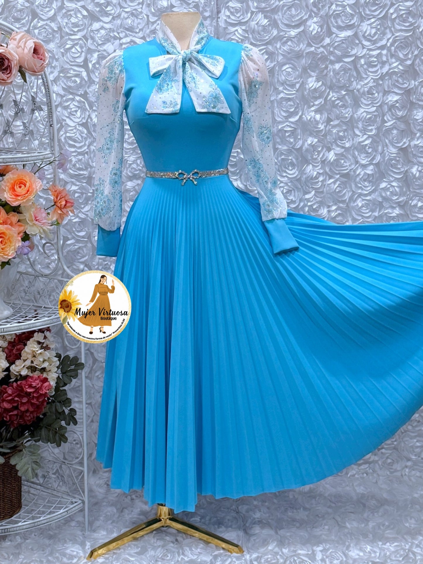 Brenda Aqua Blue Dress