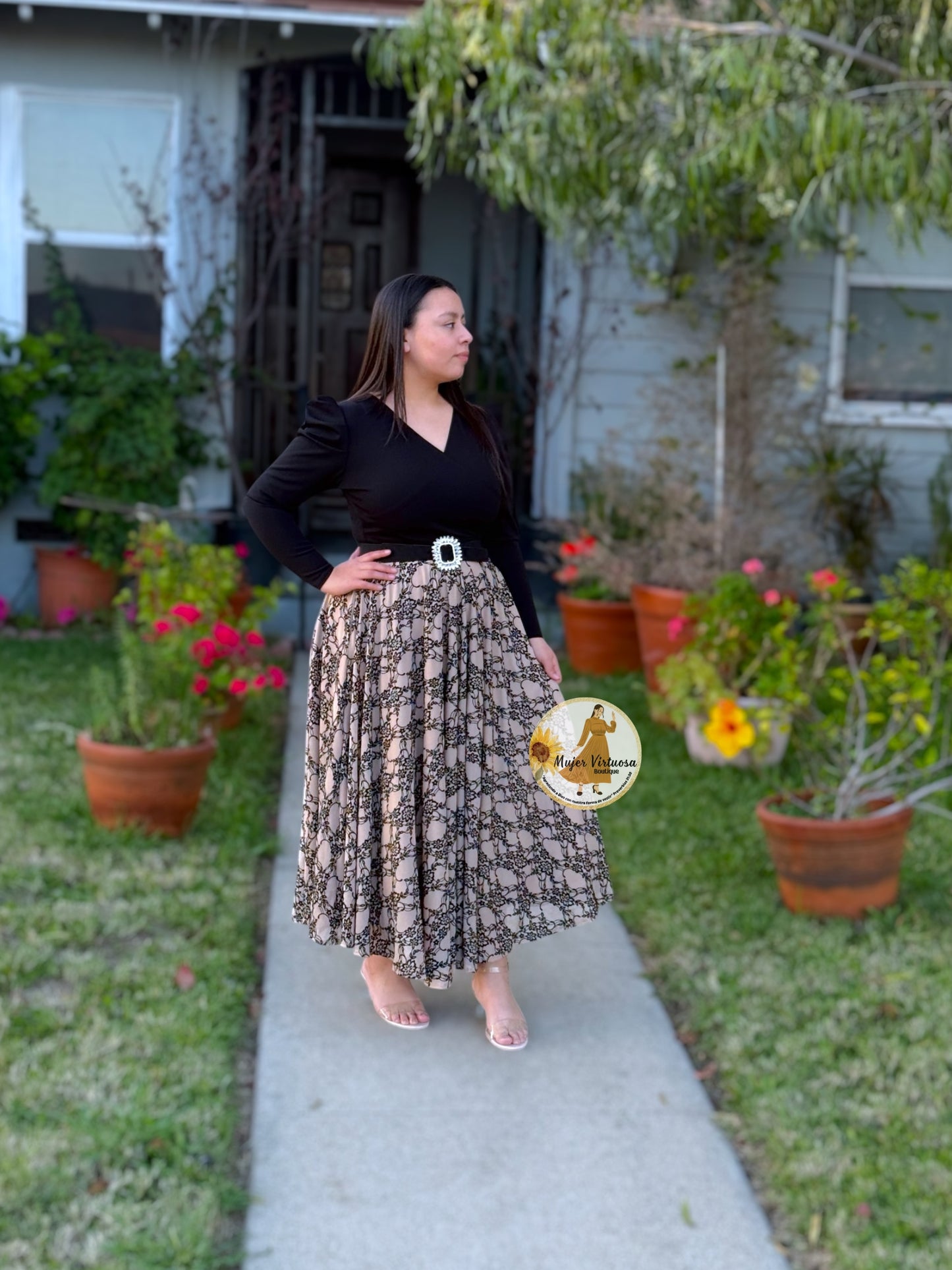 Larissa Black & Mocha Mesh Dress