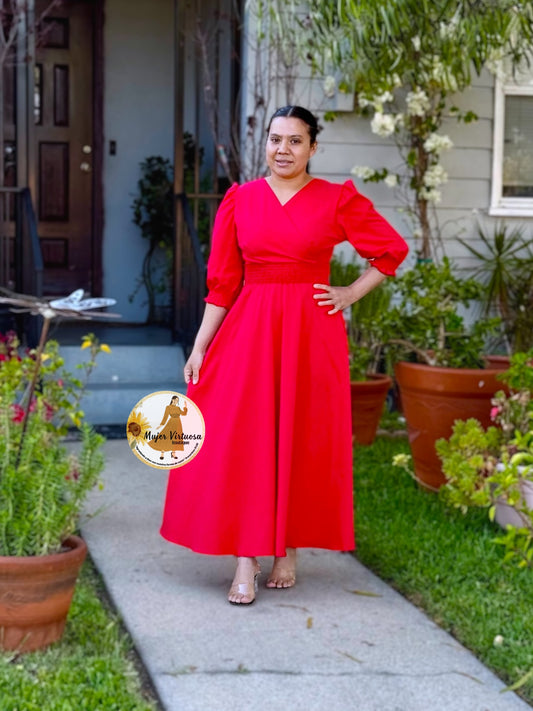 Julisa Red Boho Dress