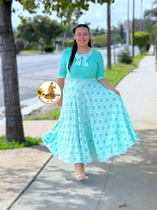 Madelyn Mint Bow Dress