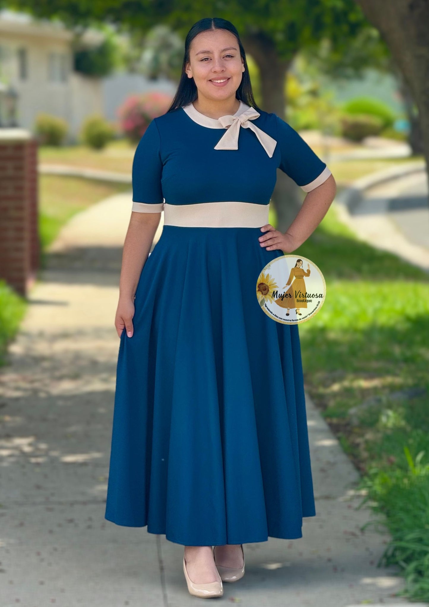 Genesis Teal Vintage Dress