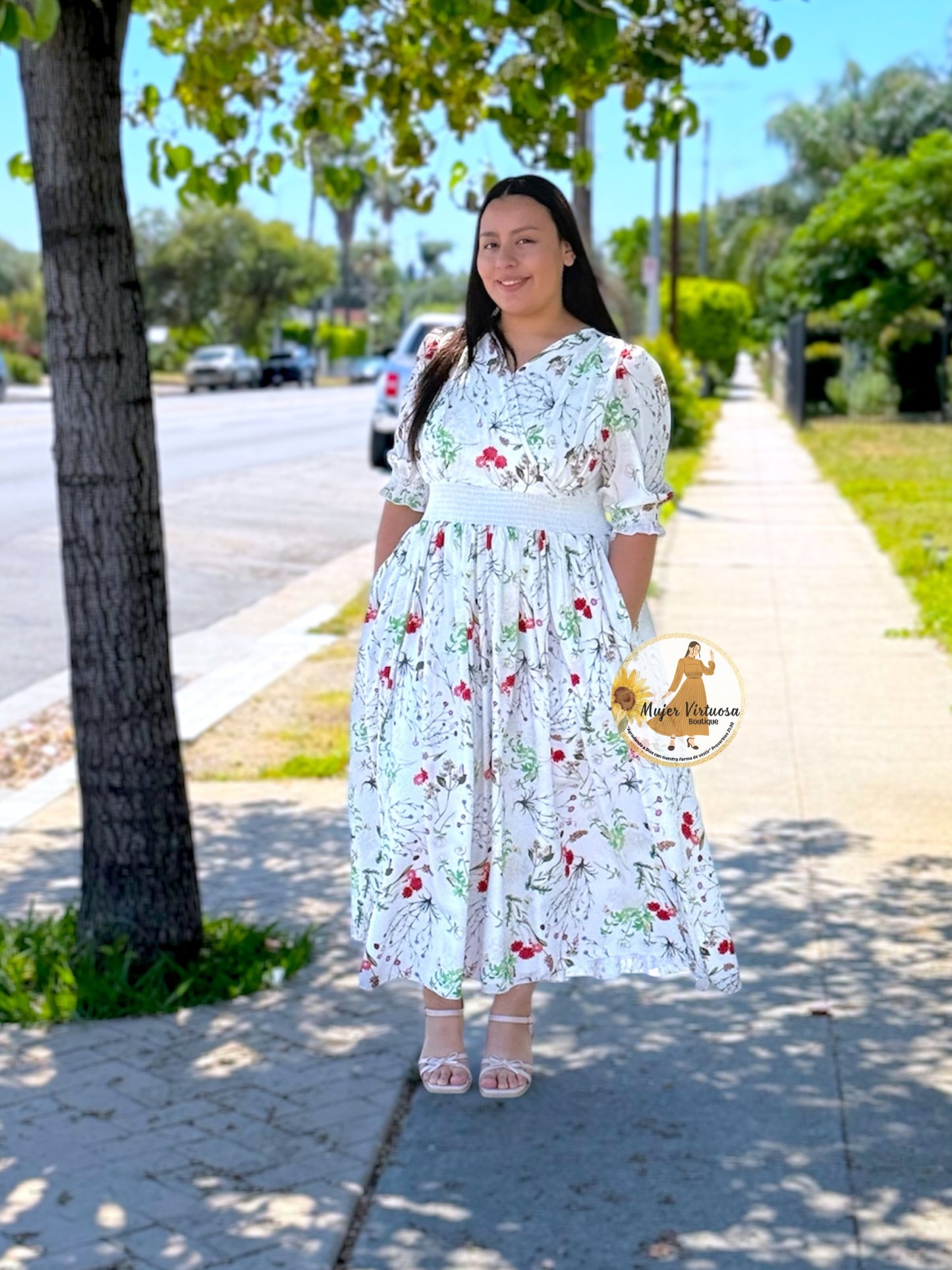 Julisa White Chiffon Dress