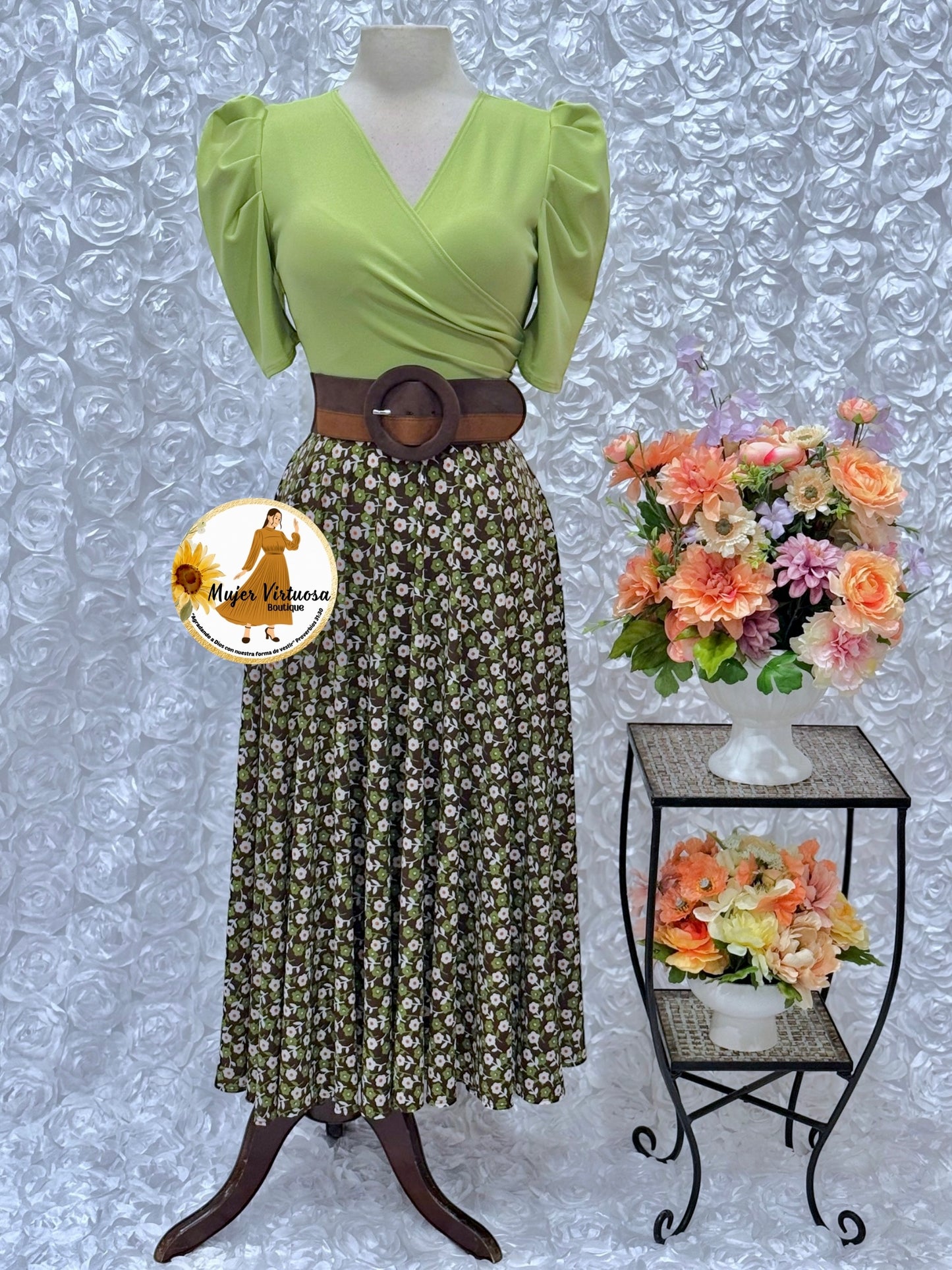 Suri Pistacho Floral Dress
