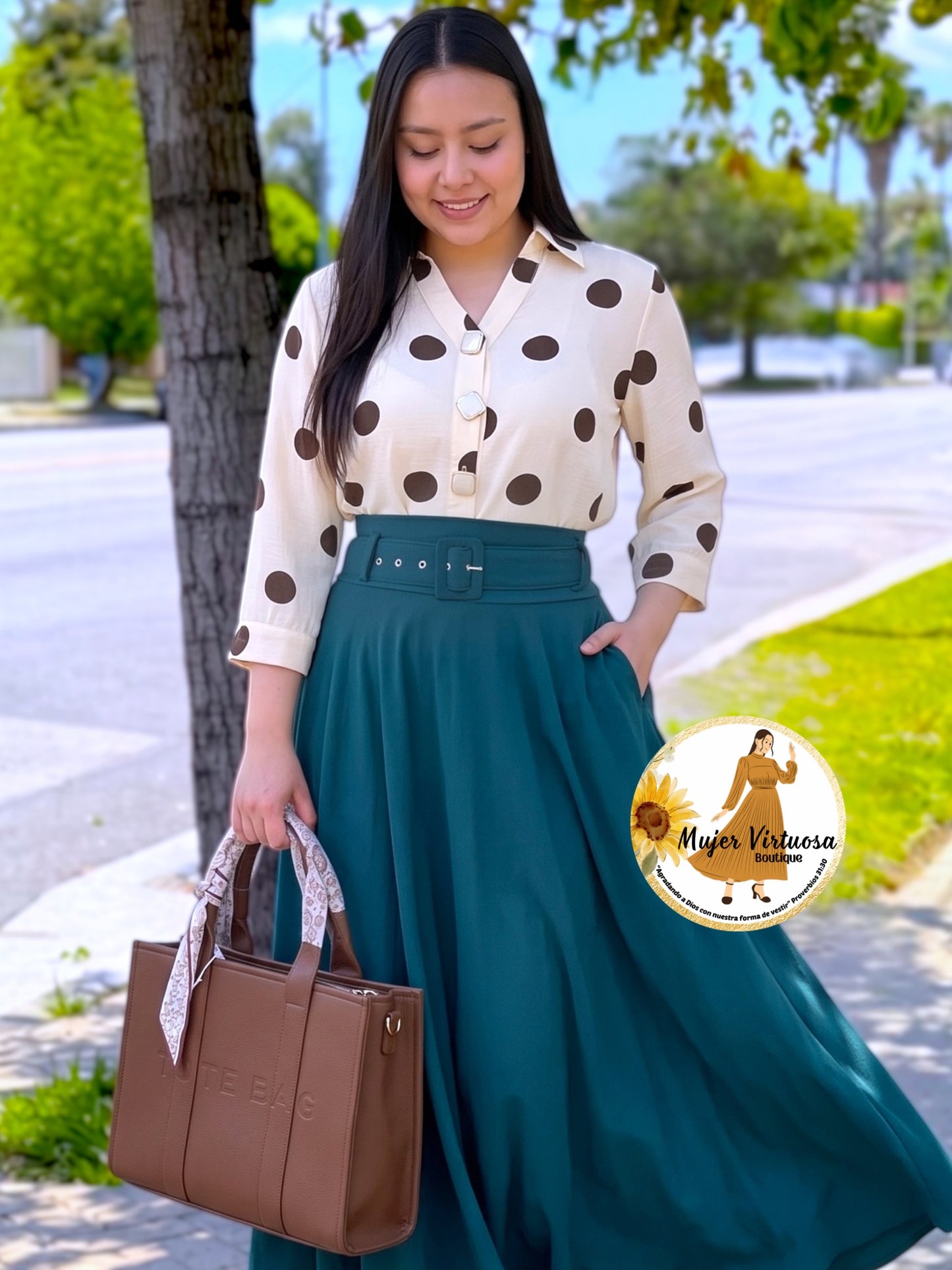 Ivory Polka Dot Top