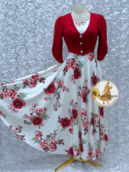 Betsy Red/White Blazer Dress