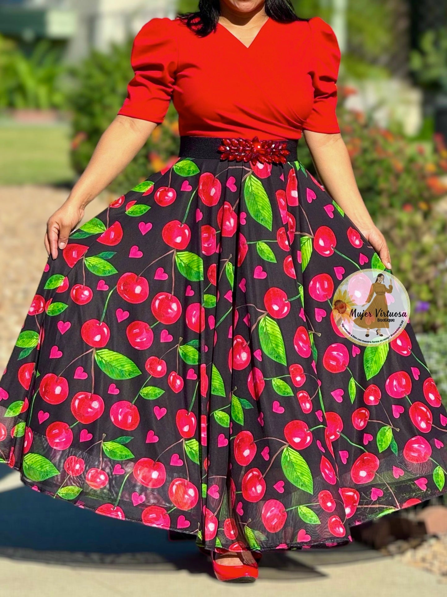 Red & Black Cherries 🍒 Dress