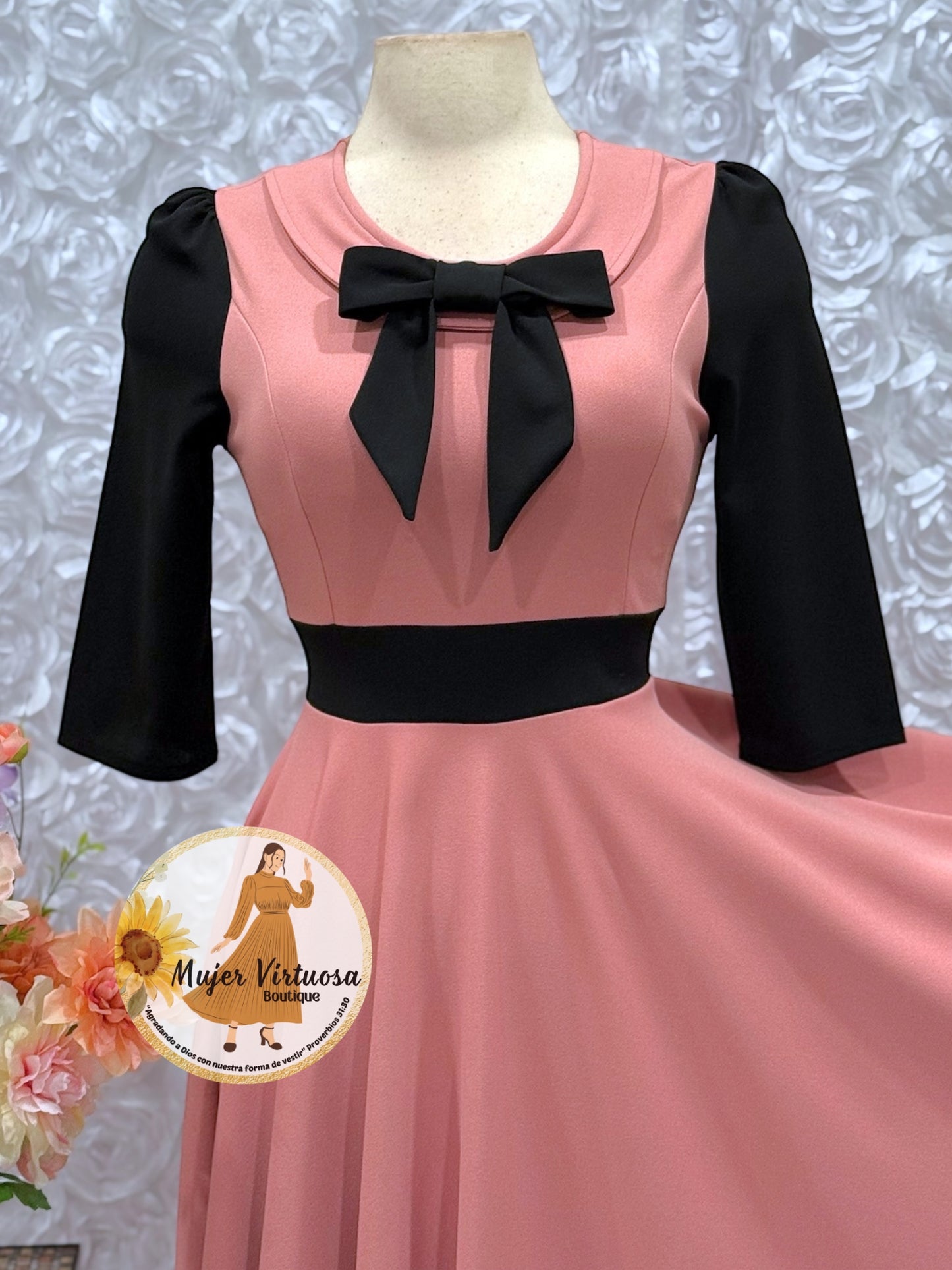 Agatha Pink/Black Sailor Dress