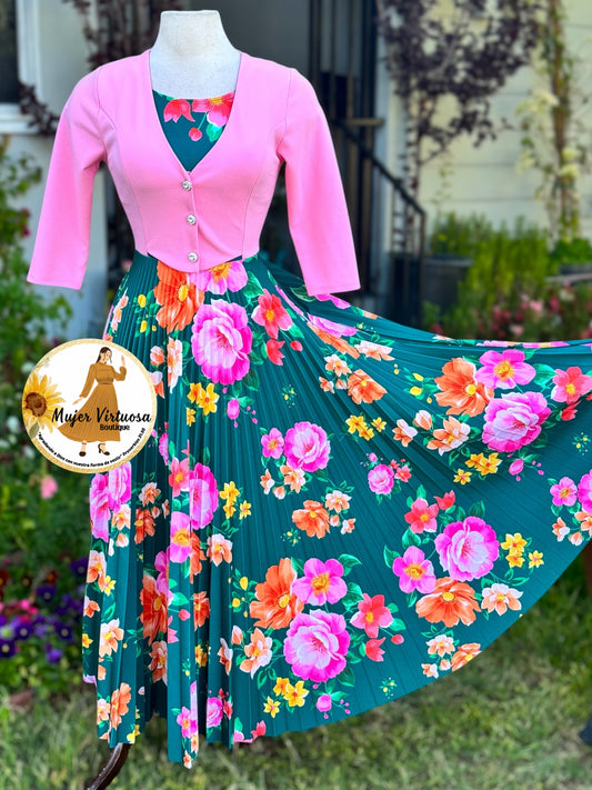 Maggie Pink/Green Blazer Dress