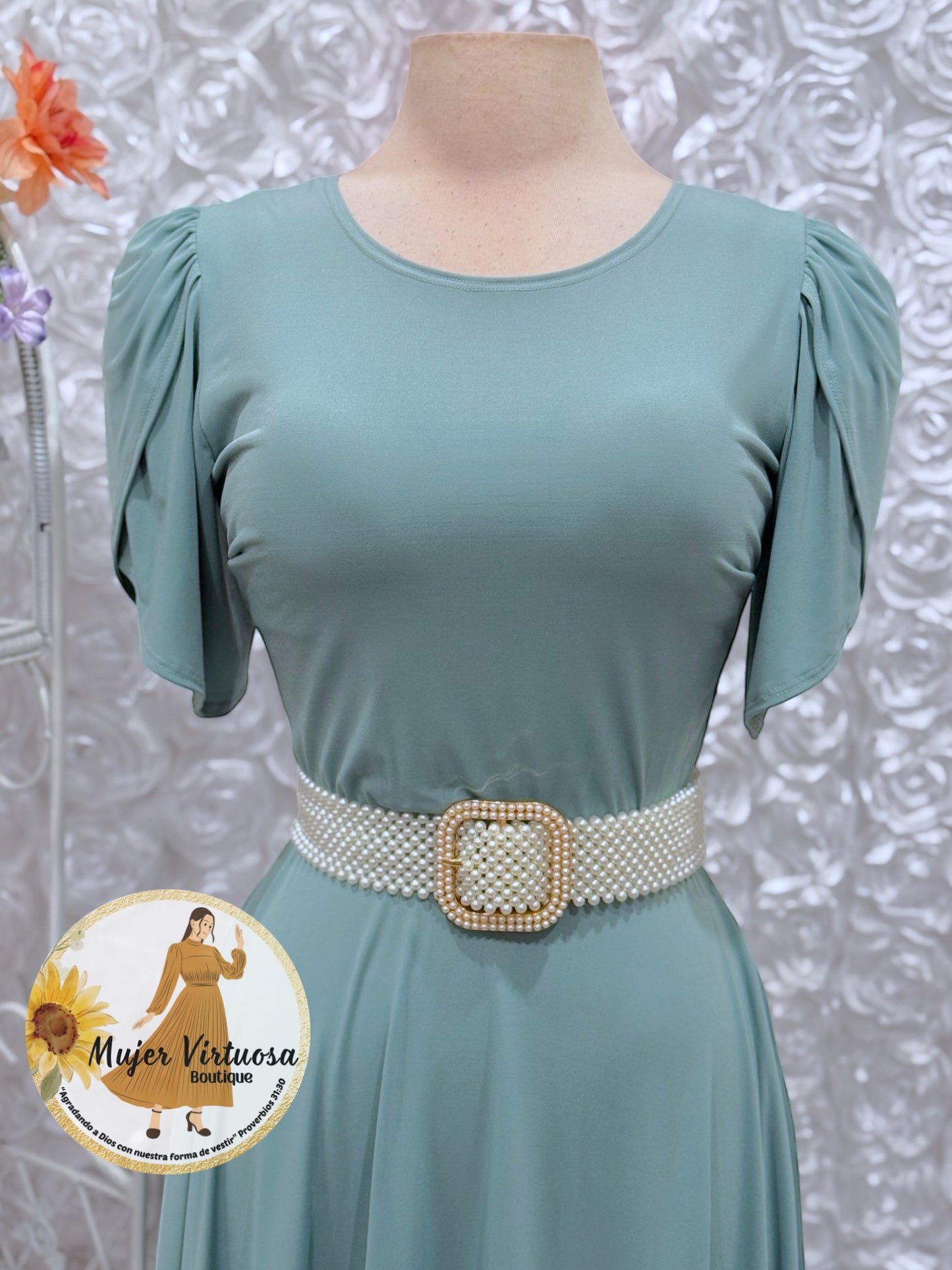 Ruth Aqua Maxi Dress
