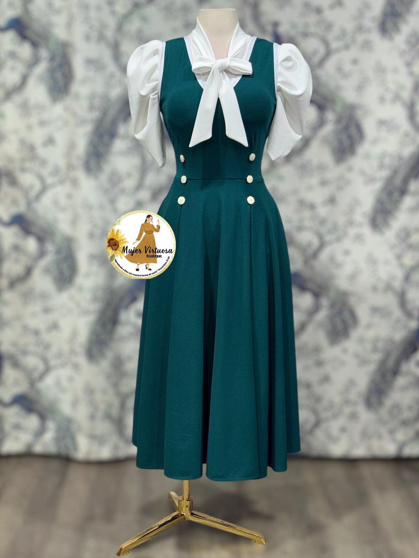 Elena Hunter Green Overall con Paletones