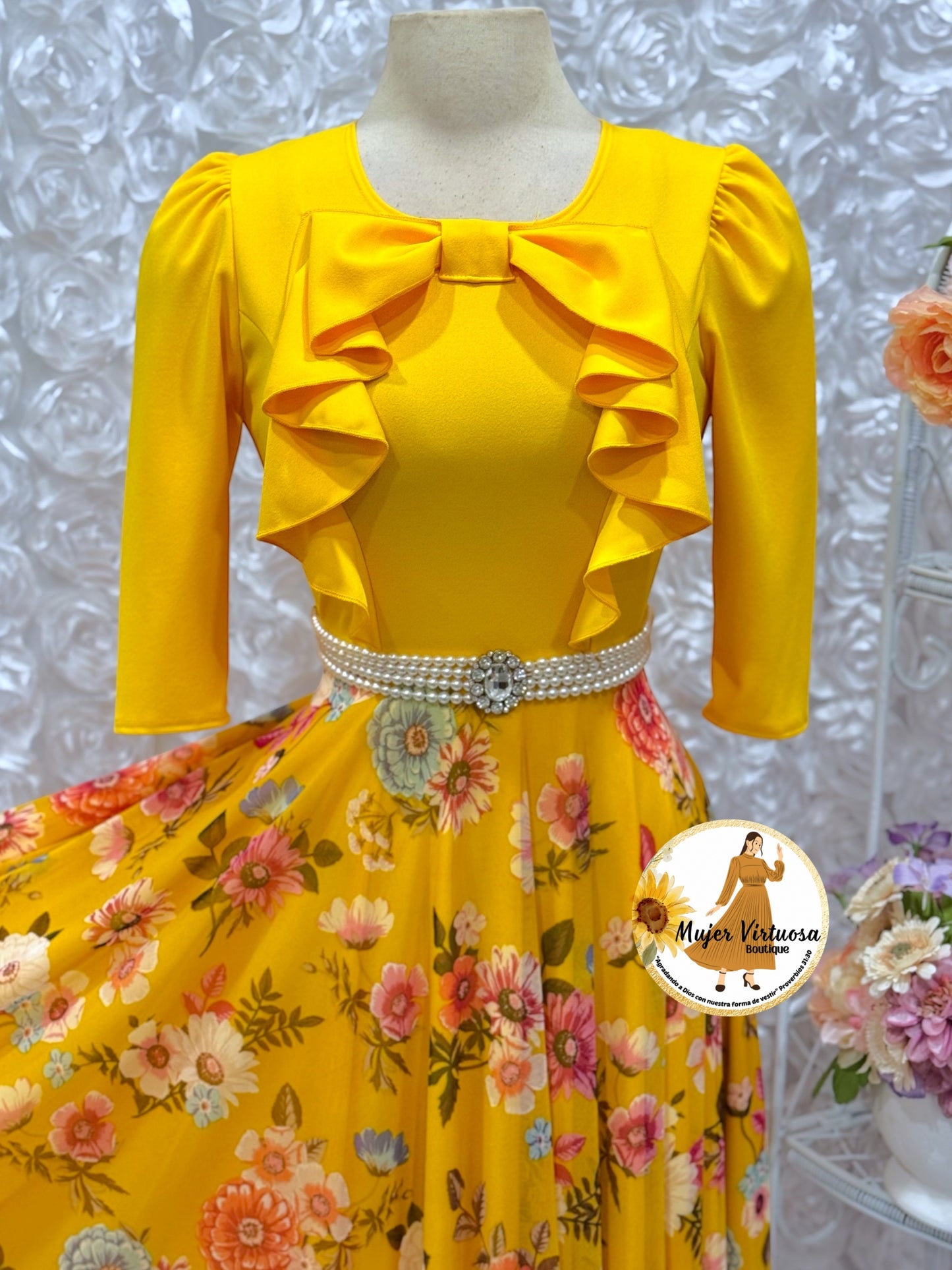 Alexa Yellow Coquette Dress