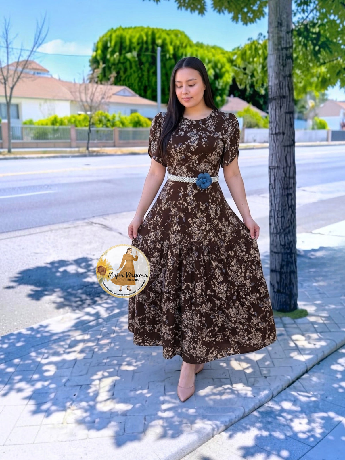 Ruth Brown Floral Dress