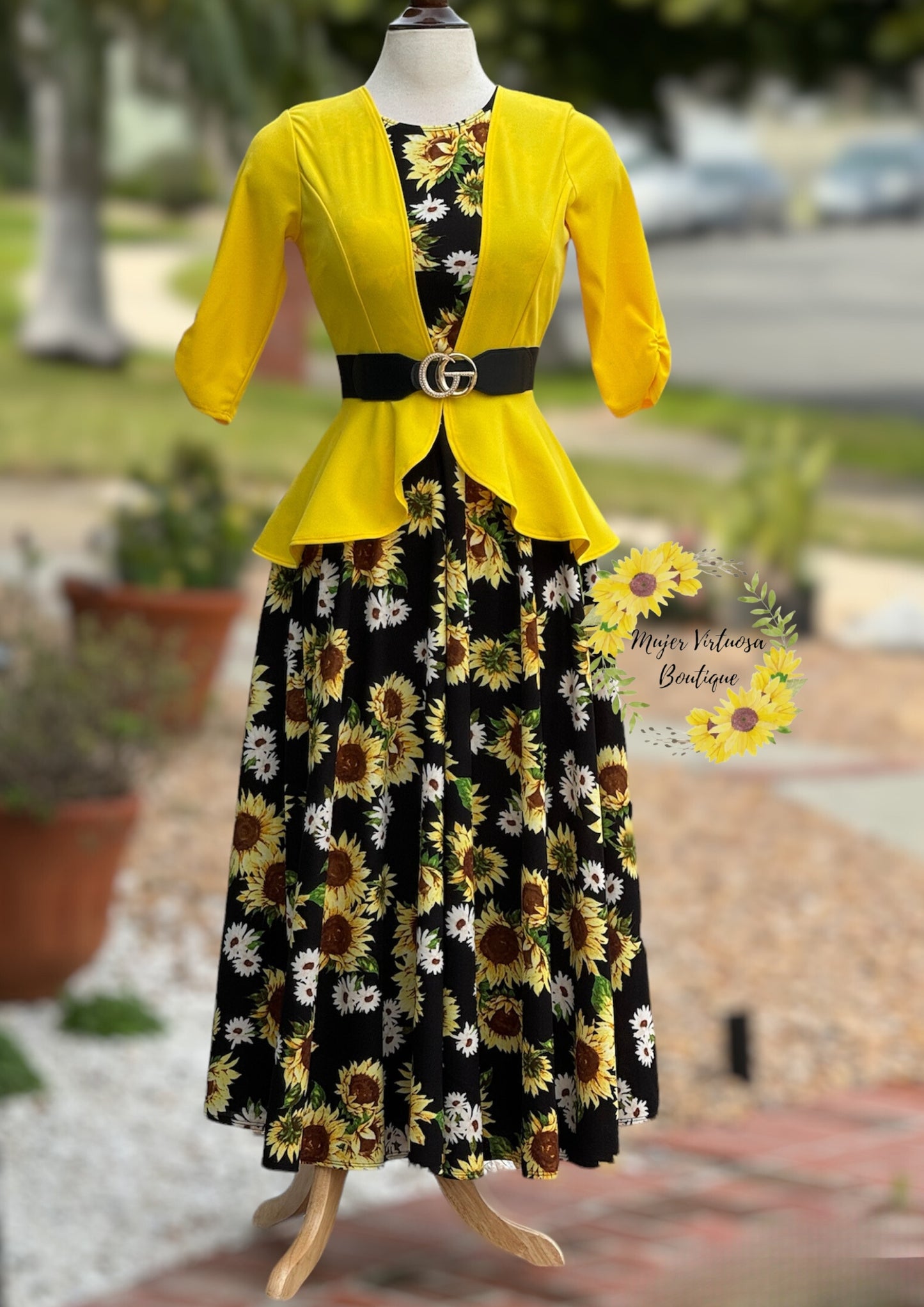 Helena Sunflower Yellow Blazer Dress