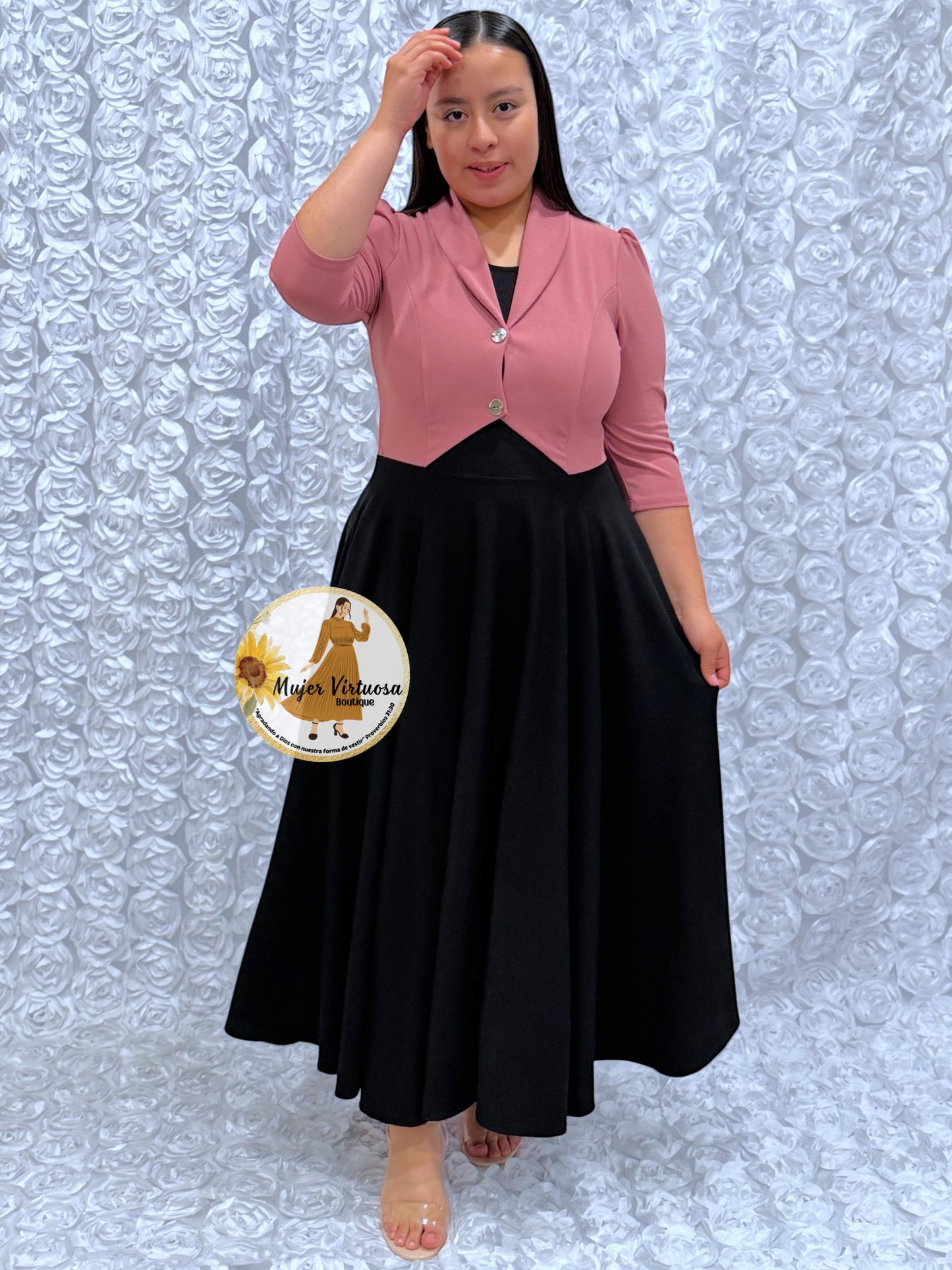 Mily Rosa Viejo & Black Dress