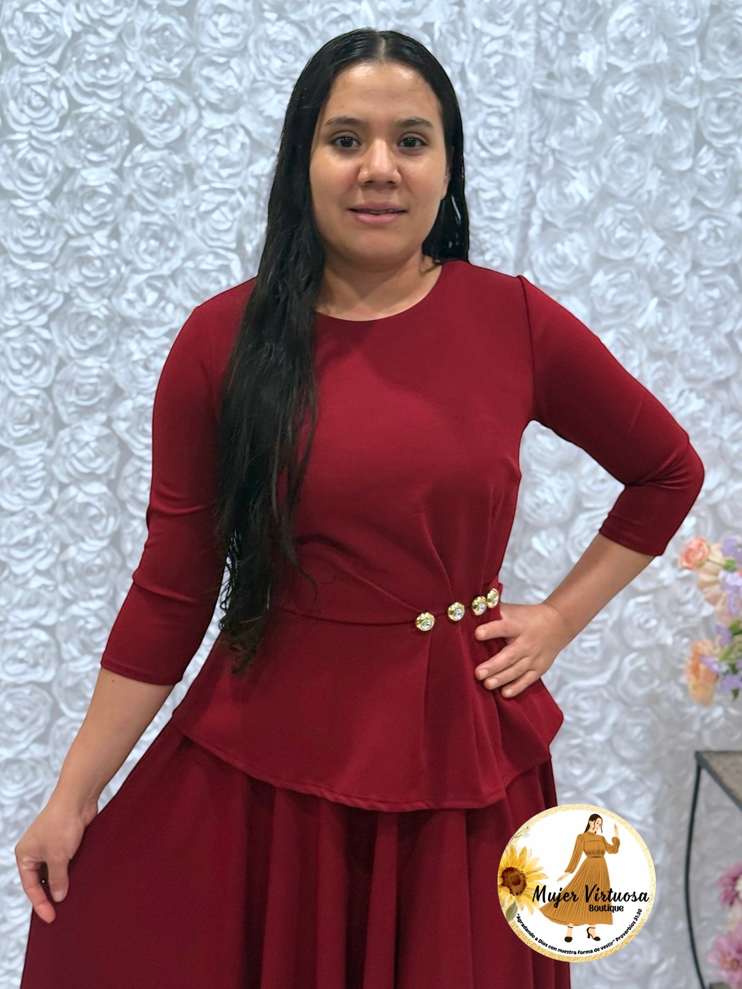 Betty Burgundy Dress